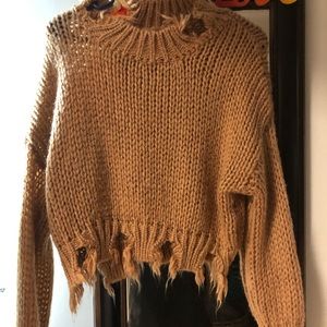 Frayed sweater